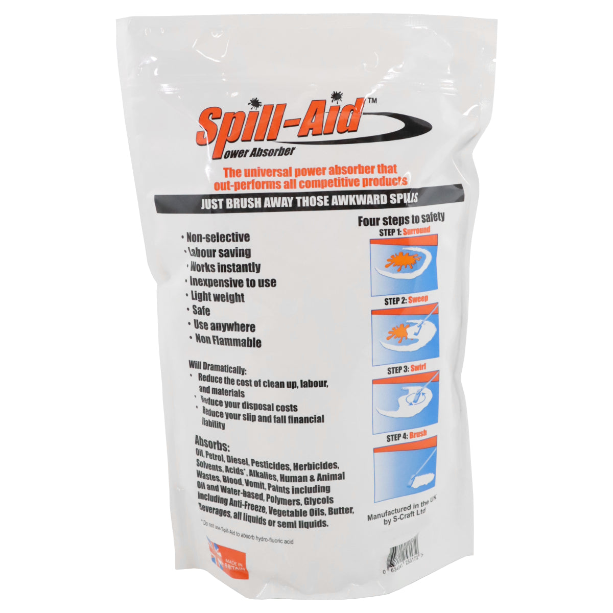 Spill-Aid Power Absorber - 30L Powder Absorbent