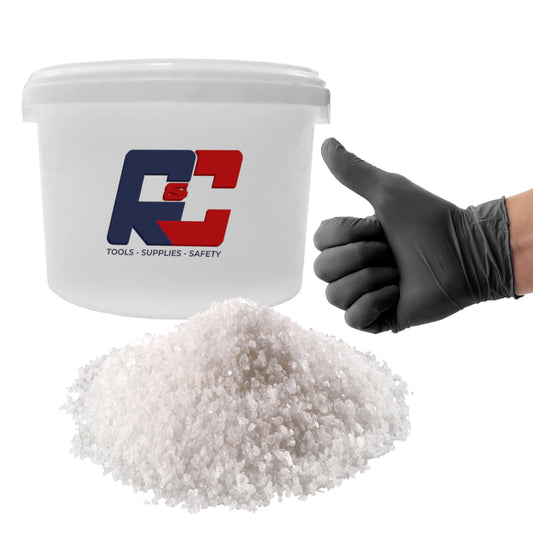 3kg Bucket of White Deicing Salt with Gloves