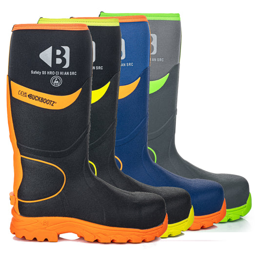 BuckBootz Safety Wellington - Hi-Vis BBZ8000