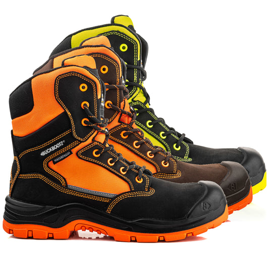 BuckBootz Buckvis Lace/Zip Boots - Hi-Vis