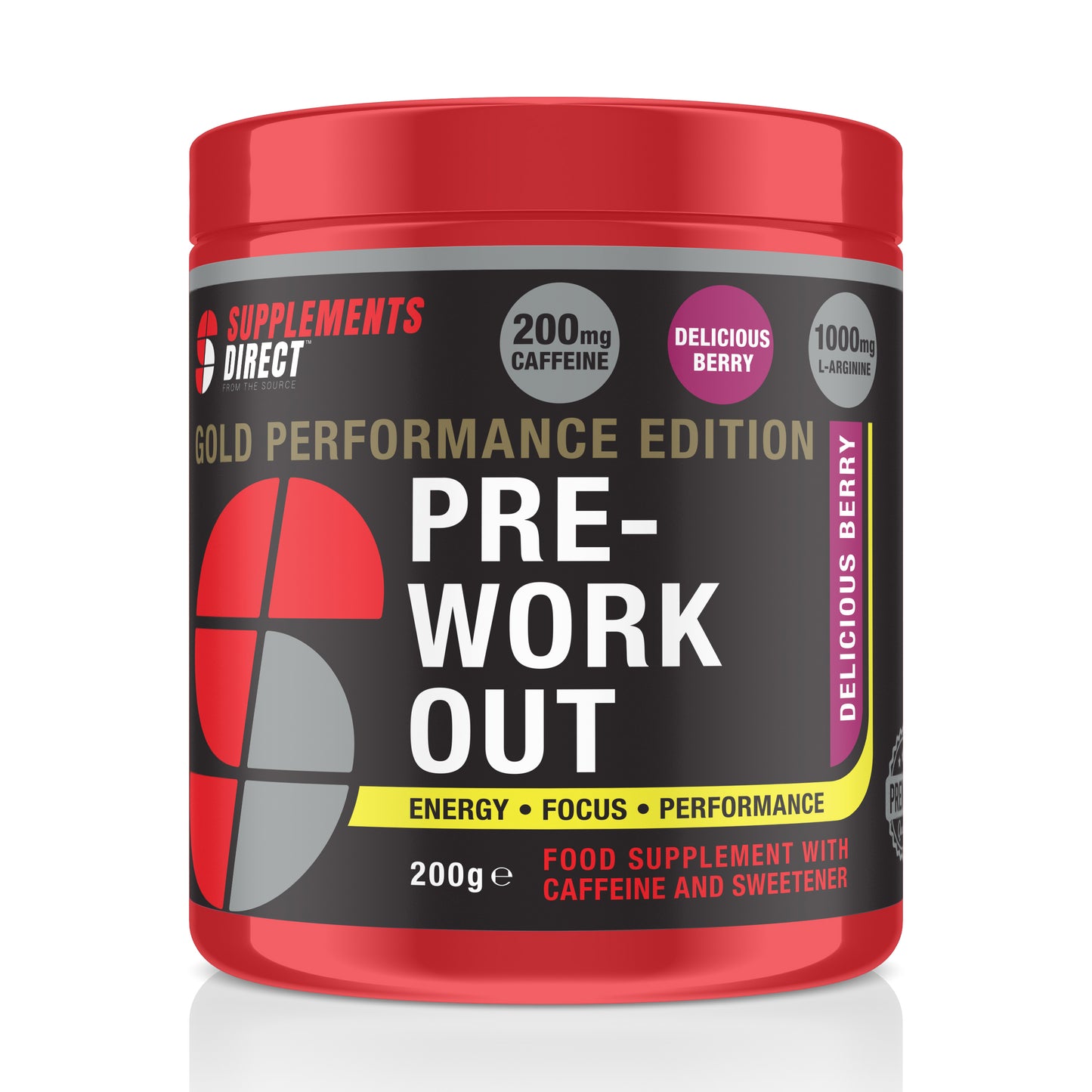 Pre-Workout Powder - Delicious Berry Flavour - 18 Servings