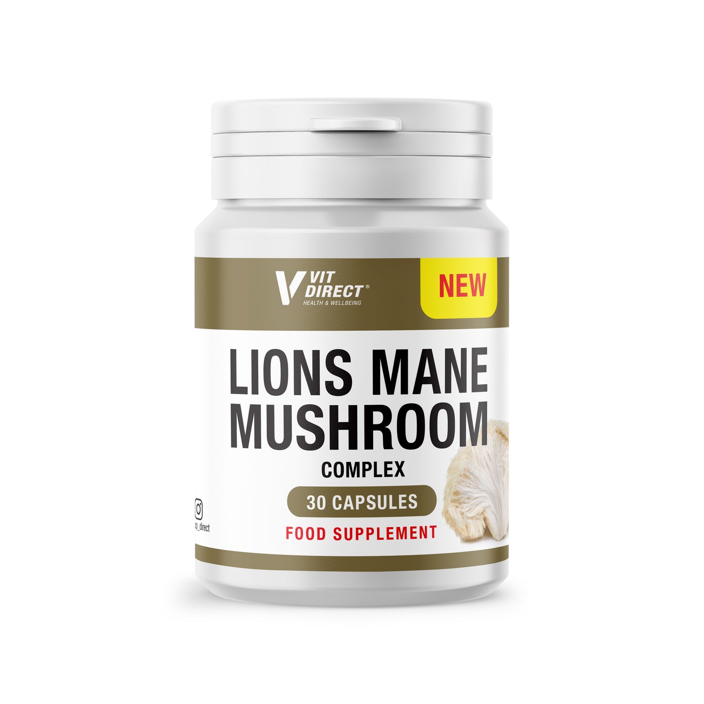 Lions Mane Mushroom Supplement - 30 Capsules